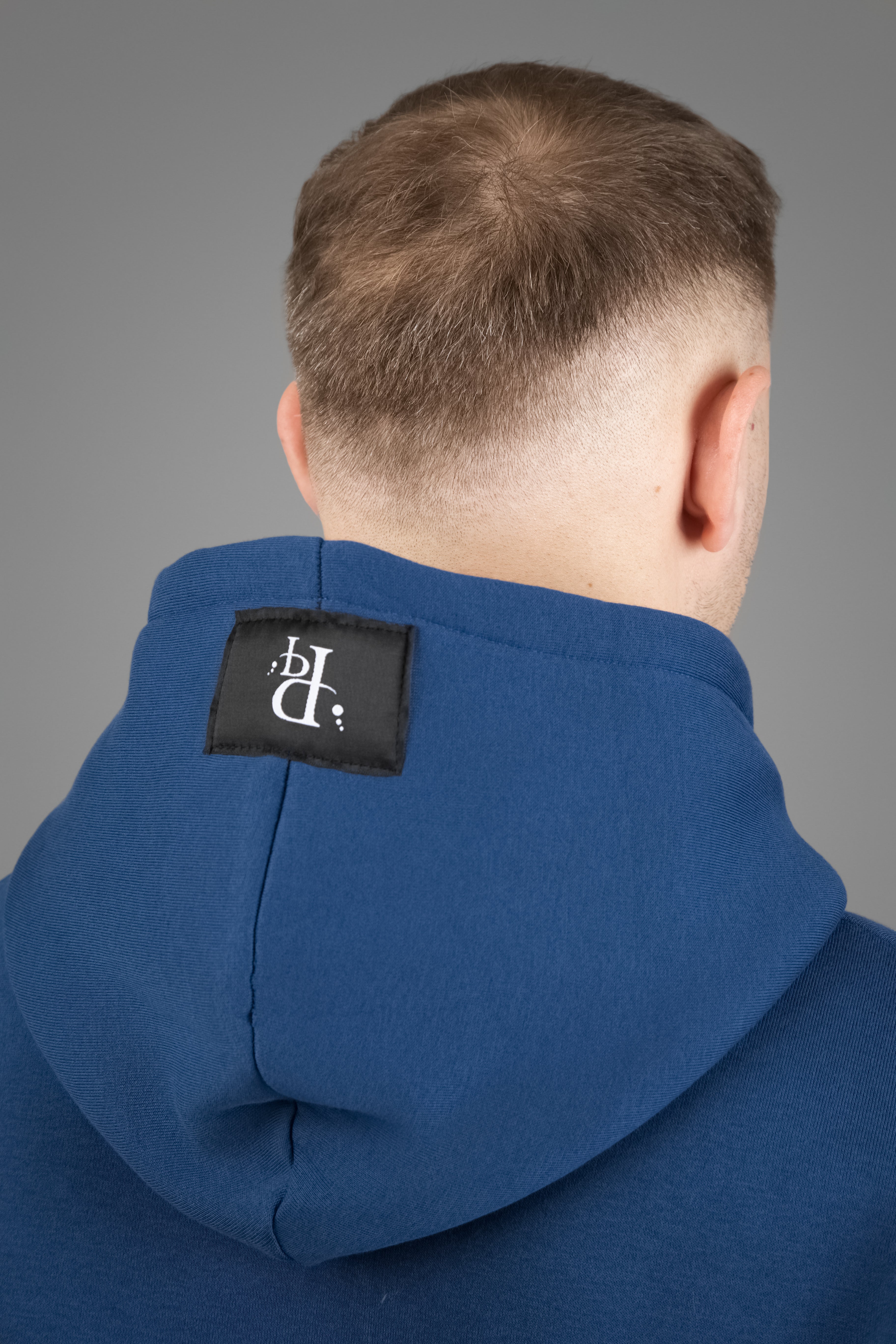 Blue Maren Φούτερ Hoodie με κίτρινο κεντητό Λογότυπο “Pq”