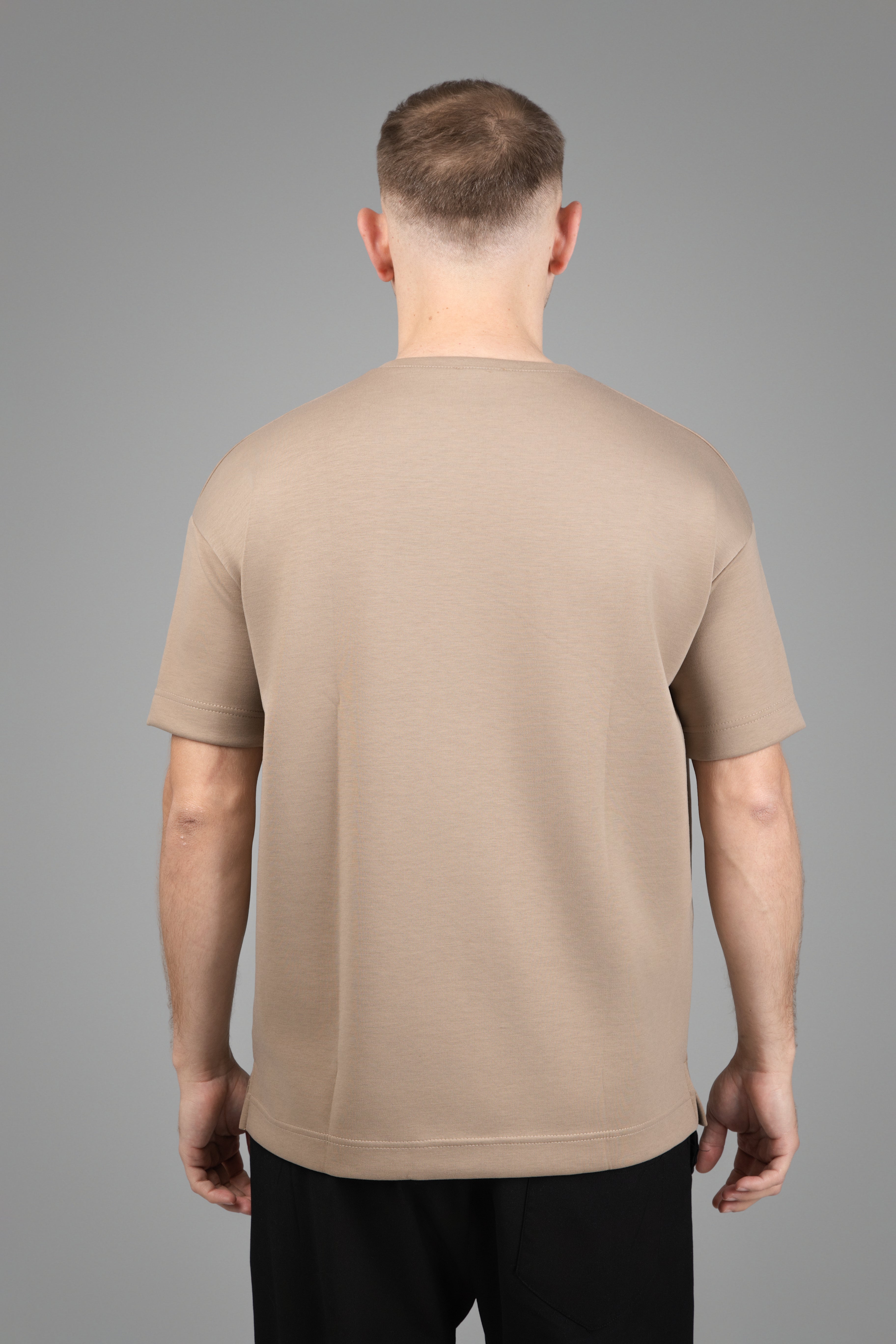 T-Shirt with Guitar “Pantelis Pantelidis” Beige-Brown