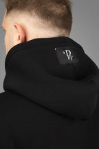 Μαύρο Φούτερ Hoodie με λευκό κεντητό Λογότυπο “Pq”