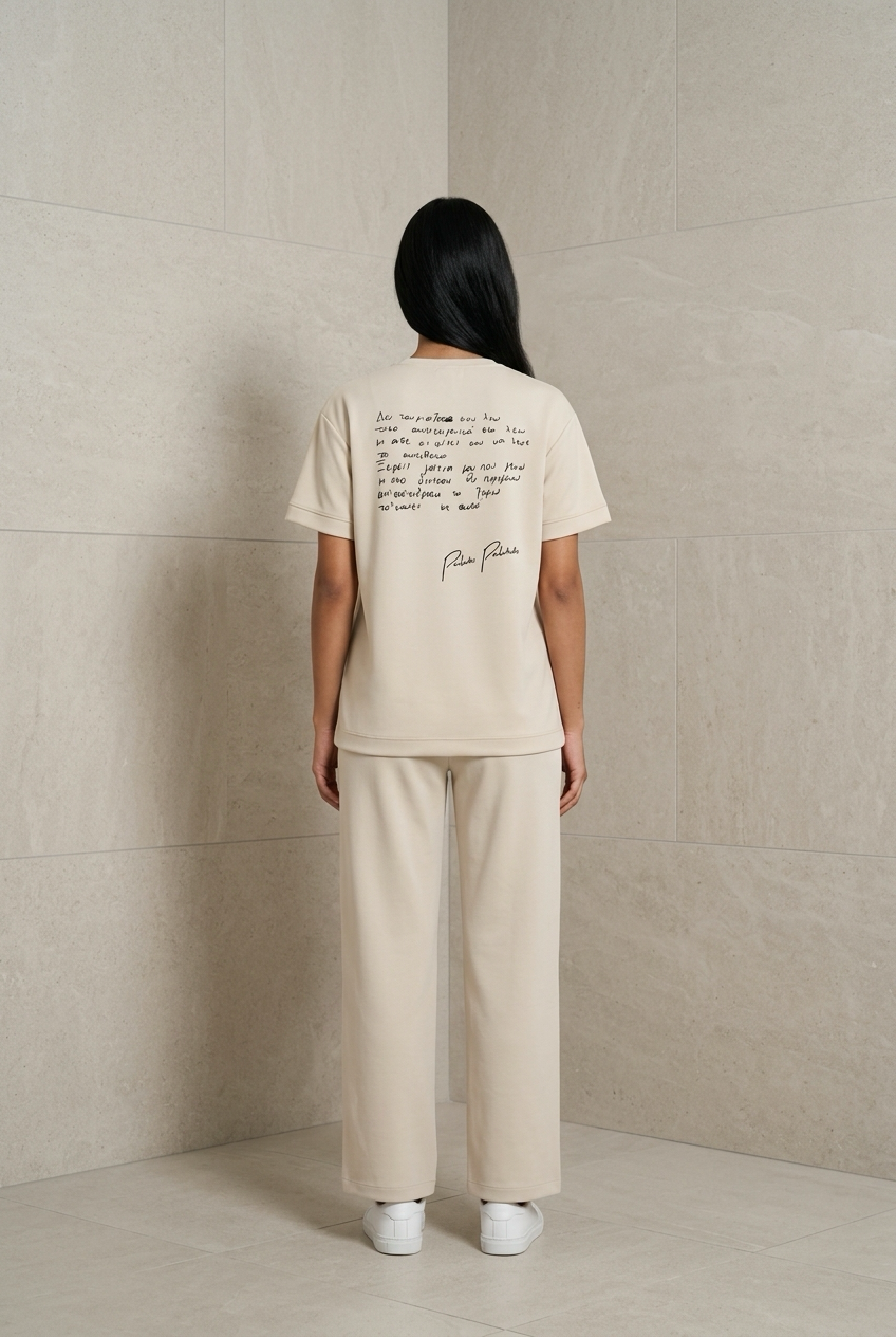 T-Shirt “Δεν ταιριάζετε σου λέω” Beige